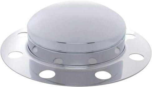 United Pacific 10130 Axle Hub Cover, Front, Chrome, Dome, with 33mm Nut Cover, Steel/Aluminum Wheel in Saudi Arabia
