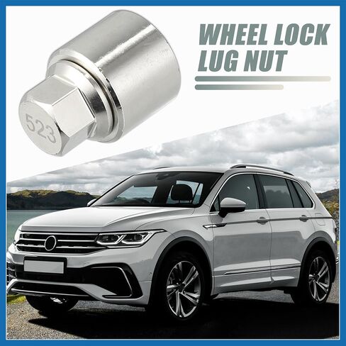 523 Car Metal Wheel Lock Lug Nut Anti Theft Lug Nut Screw Removal Socket Key Wheel Lock Key for VW Touareg Scirocco Magotan Phaeton Tiguan Item Replacement in Saudi Arabia