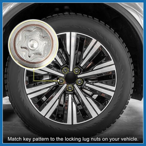 523 Car Metal Wheel Lock Lug Nut Anti Theft Lug Nut Screw Removal Socket Key Wheel Lock Key for VW Touareg Scirocco Magotan Phaeton Tiguan Item Replacement in Saudi Arabia