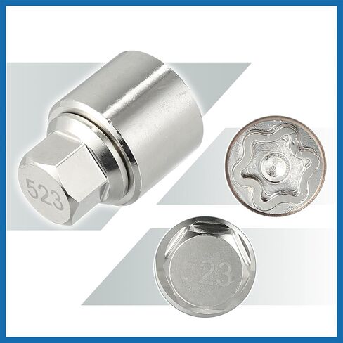 523 Car Metal Wheel Lock Lug Nut Anti Theft Lug Nut Screw Removal Socket Key Wheel Lock Key for VW Touareg Scirocco Magotan Phaeton Tiguan Item Replacement in Saudi Arabia