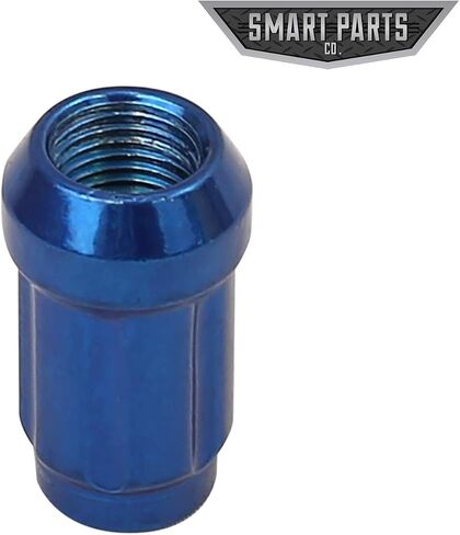 Smart Parts 24 PC 12x1.25 Neo Chrome Closed End Spline Drive Acorn Lug Nuts Key 1.4" Length in Saudi Arabia