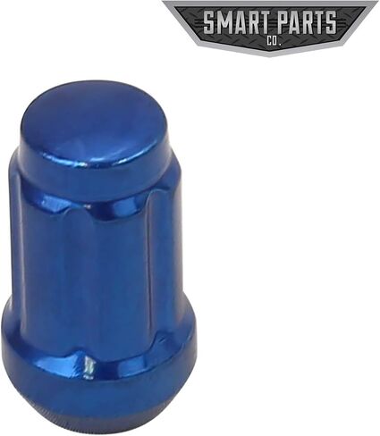 Smart Parts 24 PC 12x1.25 Neo Chrome Closed End Spline Drive Acorn Lug Nuts Key 1.4" Length in Saudi Arabia