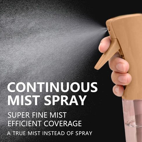 Spray Bottle for Hair Continuous Ultra Fine Mist (200ml) 360° Multi Spray Bottle for Plants, Cleaning, Skin Care Leakproof & Durable Black 1 Pack in Saudi Arabia