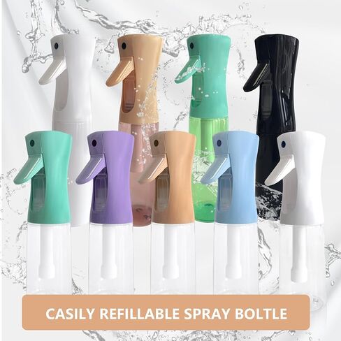 Spray Bottle for Hair Continuous Ultra Fine Mist (200ml) 360° Multi Spray Bottle for Plants, Cleaning, Skin Care Leakproof & Durable Black 1 Pack in Saudi Arabia