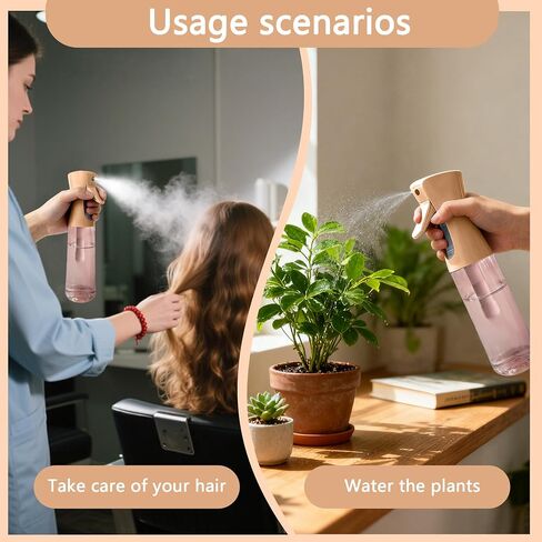 Spray Bottle for Hair Continuous Ultra Fine Mist (200ml) 360° Multi Spray Bottle for Plants, Cleaning, Skin Care Leakproof & Durable Black 1 Pack in Saudi Arabia