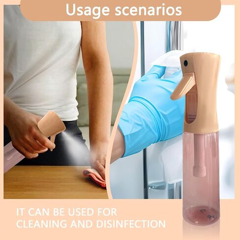 Spray Bottle for Hair Continuous Ultra Fine Mist (200ml) 360° Multi Spray Bottle for Plants, Cleaning, Skin Care Leakproof & Durable Black 1 Pack in Saudi Arabia