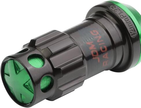 Auto Dynasty M12 x 1.25 نهاية مغلقة 16 قطعة صواميل عجلة من سبائك الألومنيوم + 4 × صامولة قفل + 1 × مفتاح (لكنات برتقالية/جسم أسود) in Saudi Arabia
