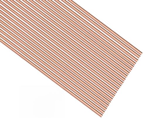Pure Copper Round Rod 1/4" Dia(6.35mm),13" Length 99.9% Solid Copper Rod,Used for Metal Working and Metal DIY Process(1/4x13inch,2 Pcs) in Kuwait