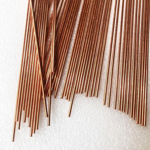 Pure Copper Round Rod 1/4" Dia(6.35mm),13" Length 99.9% Solid Copper Rod,Used for Metal Working and Metal DIY Process(1/4x13inch,2 Pcs) in Kuwait