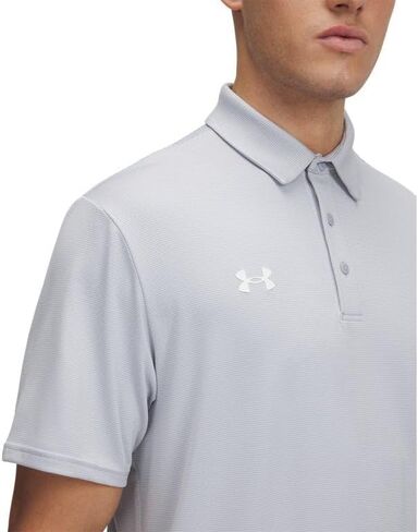 قميص بولو رجالي مخطط من Under Armour - حماية من أشعة الشمس بعامل حماية من أشعة الشمس بدرجة 50 in Saudi Arabia