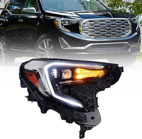 For [Factory HID/Xenon Model] GMC Terrain Headlight Assembly 2018 2019 2020 2021 Left Driver Side Projector Replacement Headlamp 84815558 GM2502475 LH in Saudi Arabia