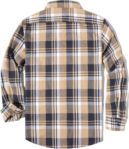 ZITY1/3 Pack Men Plaid Flannel Shirts Long Sleeve Casual Button Down Collar Jackets for Men with Pockets in Saudi Arabia