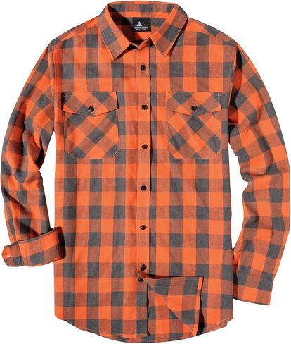 ZITY1/3 Pack Men Plaid Flannel Shirts Long Sleeve Casual Button Down Collar Jackets for Men with Pockets in Saudi Arabia