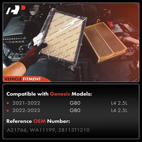 فلتر هواء للمحرك A-Premium متوافق مع Genesis G80 2021 2022 2023 2024، 2.5L، استبدال # 28113T1210 in Saudi Arabia