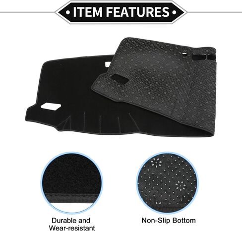 Dash Cover Compatible for Toyota Fortuner 2016-2021, Non-Slip Polyester Black Center Console Dashboard Cover Pad Carpet in Saudi Arabia