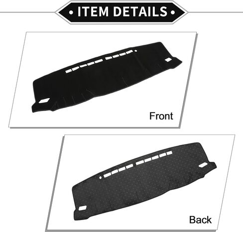 Dash Cover Compatible for Toyota Fortuner 2016-2021, Non-Slip Polyester Black Center Console Dashboard Cover Pad Carpet in Saudi Arabia