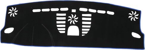 Dash Cover, Center Console Non-Slip Dashboard Carpet Mat for Porsche Macan 2015-2020 High Configuration Polyester Black Blue,1Pc in Saudi Arabia
