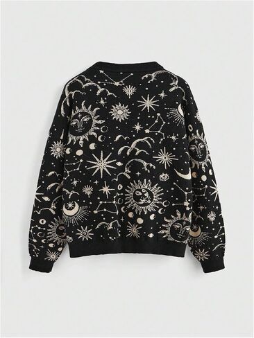 Women's Plus Size Paisley Cardigan Sweaters Boho Printed Button Up V Neck Long Sleeve Knitwear Tops Hippie Outerwear in Saudi Arabia