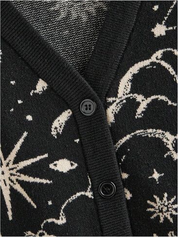 Women's Plus Size Paisley Cardigan Sweaters Boho Printed Button Up V Neck Long Sleeve Knitwear Tops Hippie Outerwear in Saudi Arabia