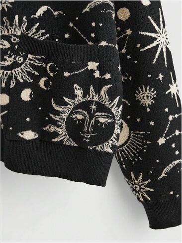 Women's Plus Size Paisley Cardigan Sweaters Boho Printed Button Up V Neck Long Sleeve Knitwear Tops Hippie Outerwear in Saudi Arabia