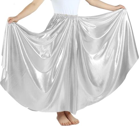 Danzcue Womens Long Full Circle Dance Skirt (L-XL, Scarlet) in Kuwait