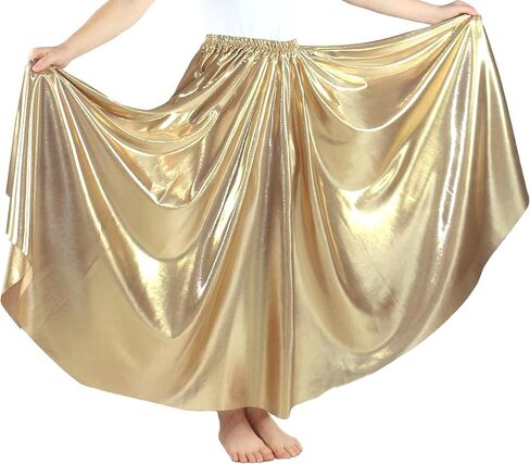 Danzcue Womens Long Full Circle Dance Skirt (L-XL, Scarlet) in Kuwait