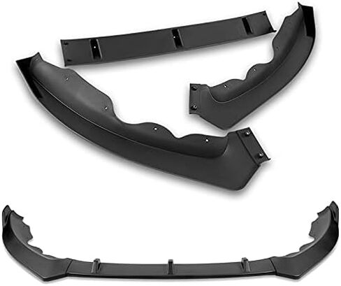 EPARTS 3 قطع نمط الجبهة الوفير الشفاه المفسد الفاصل الذقن الجانب طقم الجسم حماية تقليم متوافق مع 2013-2016 فورد فيوجن / مونديو (مطلية باللون الأسود) in Kuwait