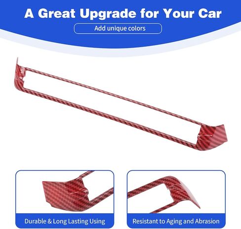 لـ 2024 Jeep JL Dash Center غطاء فتحة تهوية الهواء من ألياف الكربون الحمراء متوافق مع 2024 Jeep Wrangler JL JLU & Gladiator JT ملحقات داخلية من ألياف الكربون الحمراء in Saudi Arabia
