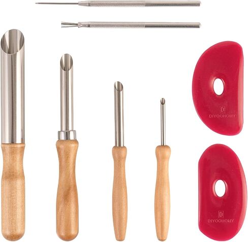 DIYOOHOMY Pottery Ribs for Pottery Tools and Clay Tools, Soft Silicone Ceramic Supplies Kit for Shapes Sculpting,Mud,Trimming,Throwing (2) in Saudi Arabia