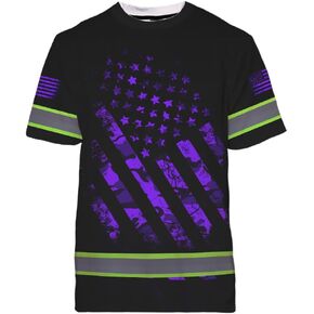Maddly High Visibility US Flag Collection Safety Workwear Custom Name for Workers, Runners, Truckers, Patriotic in Saudi Arabia