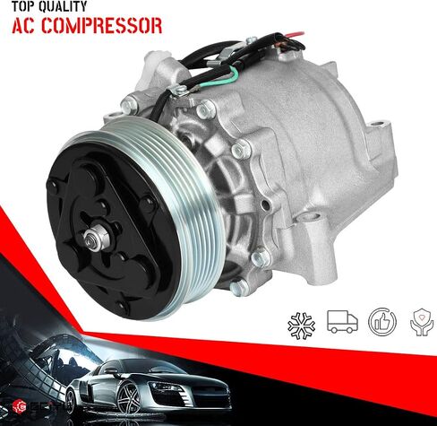 cciyu AC Compressor for Car 2012 2013 2014-2015 for Honda Civic 1.8L,Air Conditioning Compressor with Clutch 6 Grooves 97584 in Saudi Arabia