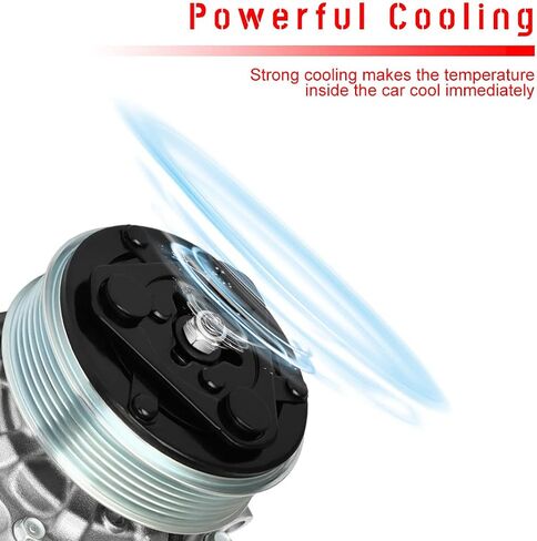 cciyu AC Compressor for Car 2012 2013 2014-2015 for Honda Civic 1.8L,Air Conditioning Compressor with Clutch 6 Grooves 97584 in Saudi Arabia