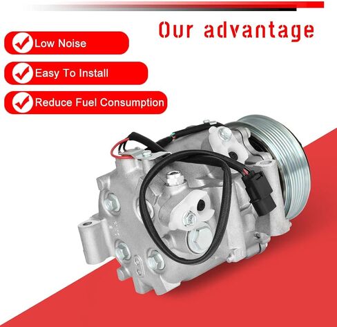 cciyu AC Compressor for Car 2012 2013 2014-2015 for Honda Civic 1.8L,Air Conditioning Compressor with Clutch 6 Grooves 97584 in Saudi Arabia