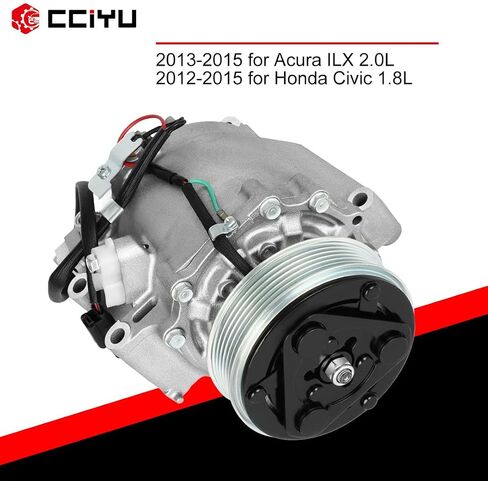 cciyu AC Compressor for Car 2012 2013 2014-2015 for Honda Civic 1.8L,Air Conditioning Compressor with Clutch 6 Grooves 97584 in Saudi Arabia