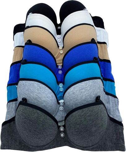 6 Pieces Light to Soft Padded Big Kids Wired Demi/Full Cup Youth Teenager Training Bra 30A 32A 34A 36A in Kuwait