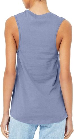 JustBlanks Ladies Active 100% Cotton High Neck Jersey Muscle Gym Running Yoga Sleeveless Tank Top for Women in Saudi Arabia