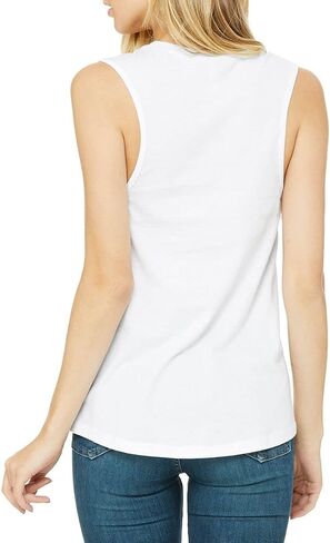 JustBlanks Ladies Active 100% Cotton High Neck Jersey Muscle Gym Running Yoga Sleeveless Tank Top for Women in Saudi Arabia