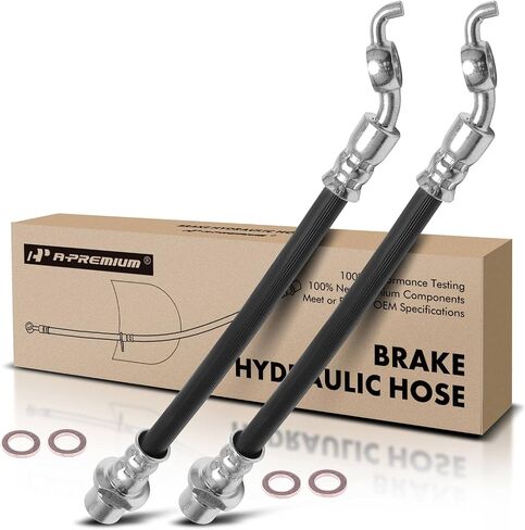 A-Premium Rear Outer Brake Hydraulic Hose Compatible with Toyota and Scion Models - Mirai 2016-2019, Prius 2010-2015, Prius Plug-In 2012-2015, Prius V 2012-2017, xB - Replace# 9094702E30(Pack of 2) in Saudi Arabia