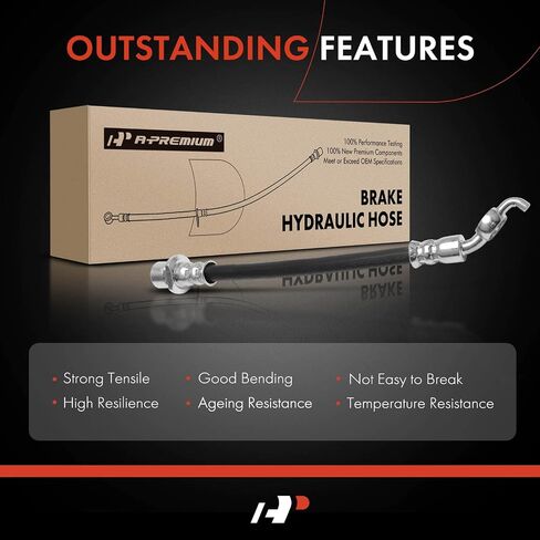 A-Premium Rear Outer Brake Hydraulic Hose Compatible with Toyota and Scion Models - Mirai 2016-2019, Prius 2010-2015, Prius Plug-In 2012-2015, Prius V 2012-2017, xB - Replace# 9094702E30(Pack of 2) in Saudi Arabia