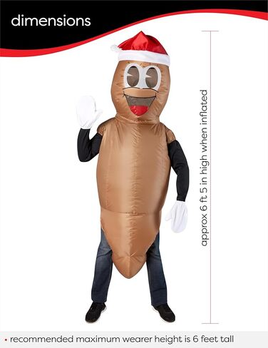 Rubies South Park: Mr. Hankey Inflatable Costume for Adults, Unisex One Size Brown in Saudi Arabia