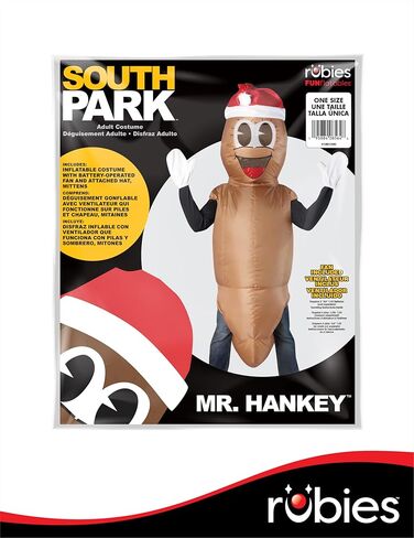 Rubies South Park: Mr. Hankey Inflatable Costume for Adults, Unisex One Size Brown in Saudi Arabia