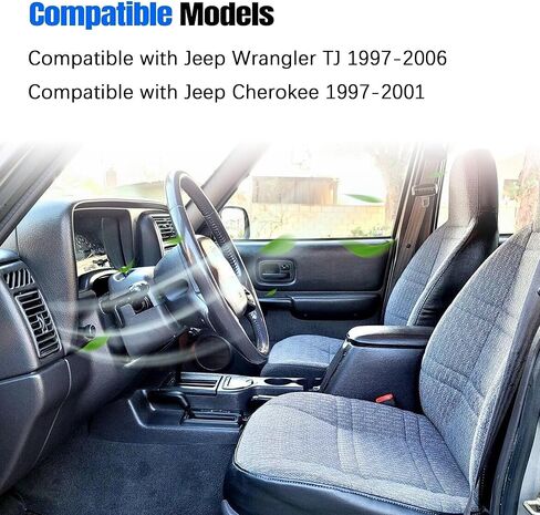 فتحة تهوية وحدة التحكم 5DP55TAZ متوافقة مع Jeep Wrangler TJ 1997-2006 لسيارة Jeep Cherokee 1997-2001 لسائق فتحة تهوية لوحة القيادة جانب الركاب قطعتين in Saudi Arabia
