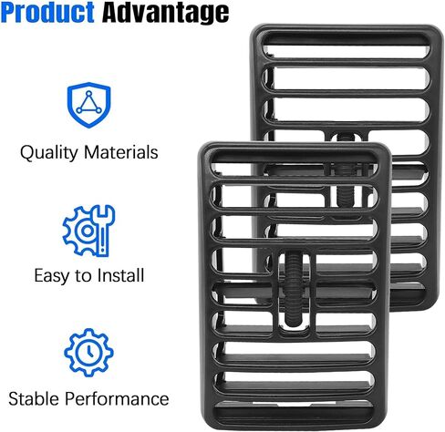 فتحة تهوية وحدة التحكم 5DP55TAZ متوافقة مع Jeep Wrangler TJ 1997-2006 لسيارة Jeep Cherokee 1997-2001 لسائق فتحة تهوية لوحة القيادة جانب الركاب قطعتين in Saudi Arabia