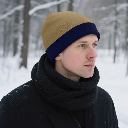 ZOORON Reversible Skull Caps for Men Women Reversible Beanie with -Double Side Warm Winter Fisherman Beanie in Saudi Arabia