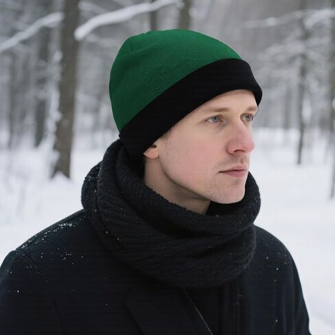 ZOORON Reversible Skull Caps for Men Women Reversible Beanie with -Double Side Warm Winter Fisherman Beanie in Saudi Arabia