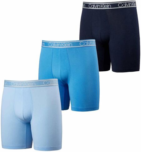 Calvin Klein Mens 3 Pack Lightweight Boxer Brief (US, Alpha, X-Large, Regular, Regular, Navy/Shoreline/Light Blue) in Saudi Arabia