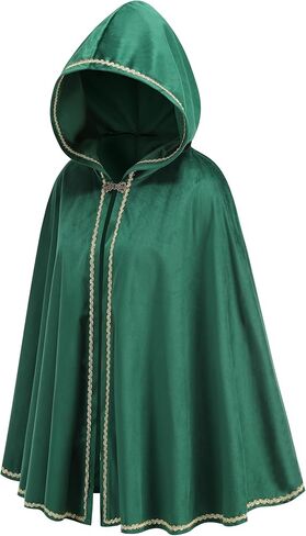 TOONRAIN Women Medieval Renaissance Cloak Victorian Gothic Short Cape Halloween Cosplay Dress Up in Kuwait