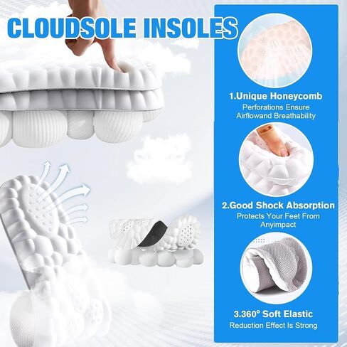 Steppers Insoles for Men and Women, Footstr Insoles with Arch Support, 4D Memory Foam Insoles, Breathable and Comfortable Shoe Inserts, Trim to Fit All Shoe Types (1Pair-Green, Men 6-7/Women 7.5-8.5) in Saudi Arabia