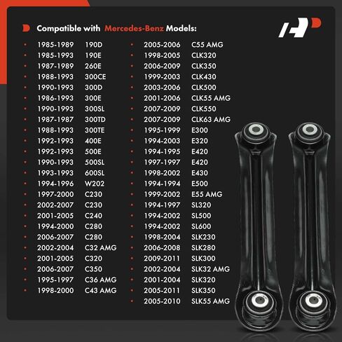 A-Premium 2 x Rear Forward Lower Lateral Arm, Compatible with Mercedes-Benz 190D, 190E, 260E, 300CE, 300D, 300E, 300SL, 300TD, 300TE, 400E, 500E, 500SL, 600SL, C220, C230, C240, C280, C32, C320, C350 in Saudi Arabia