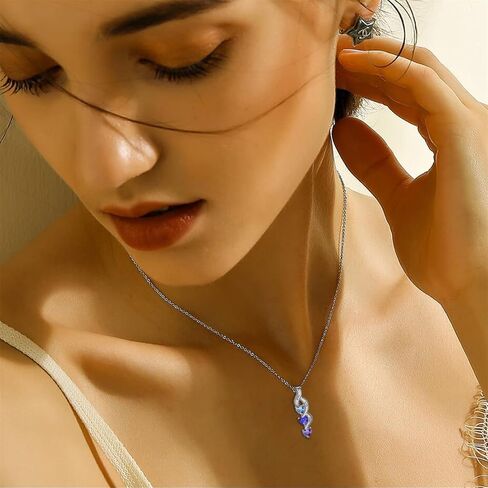 قلادة للأمهات من الفضة الاسترليني مخصصة مع 1-6 أحجار ميلاد مقلدة منقوش عليها اسم الأم قلادة عائلية للنساء مجوهرات قلادة هدايا للأم والجدة in Kuwait